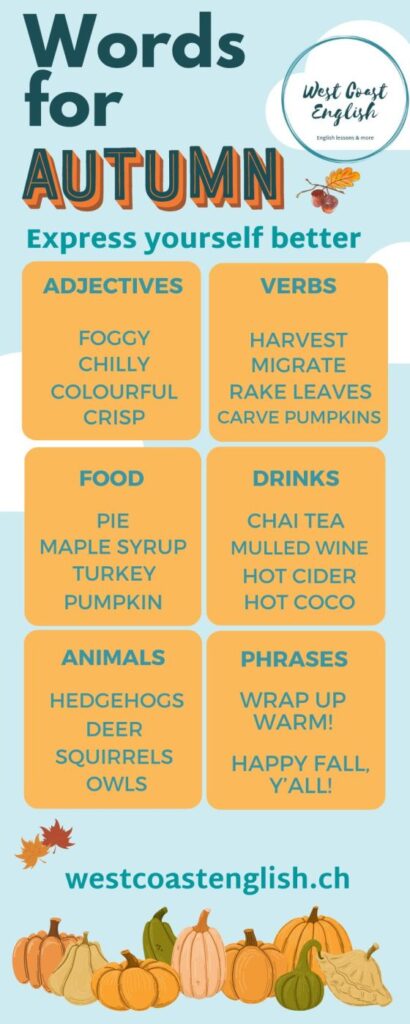 Vocabulary for Autumn